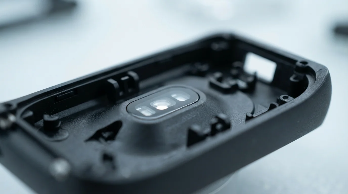 Microscopic snap features on wearable backplate