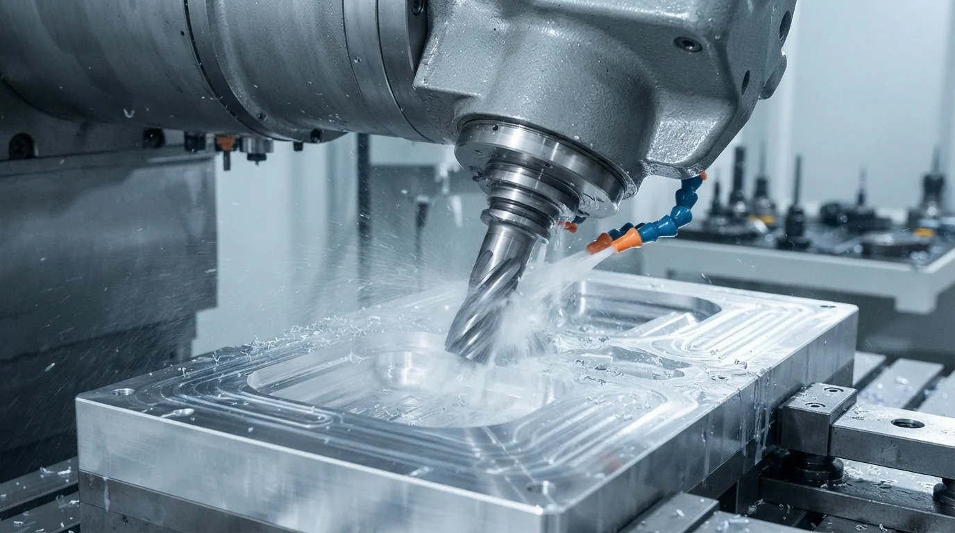 Milling aluminum mold core