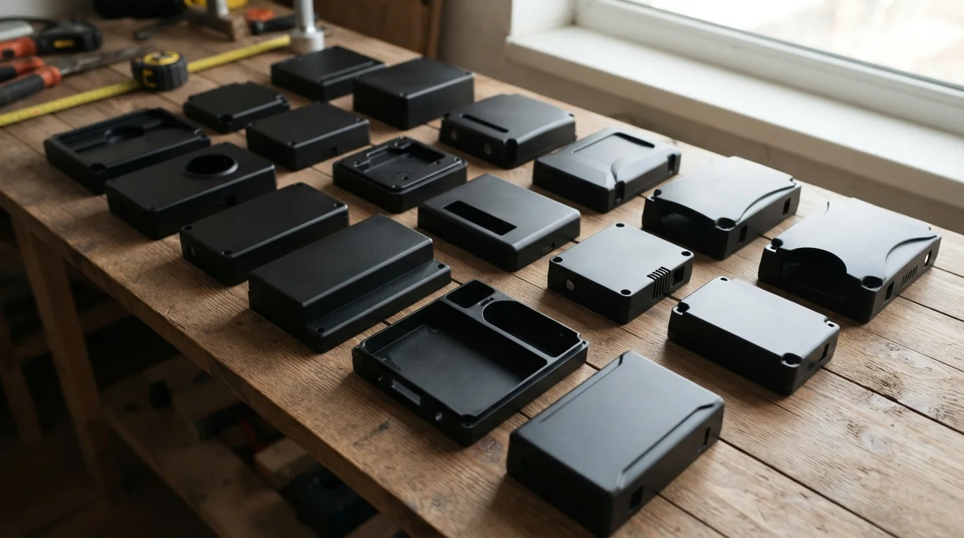 Molded electronic housings layout