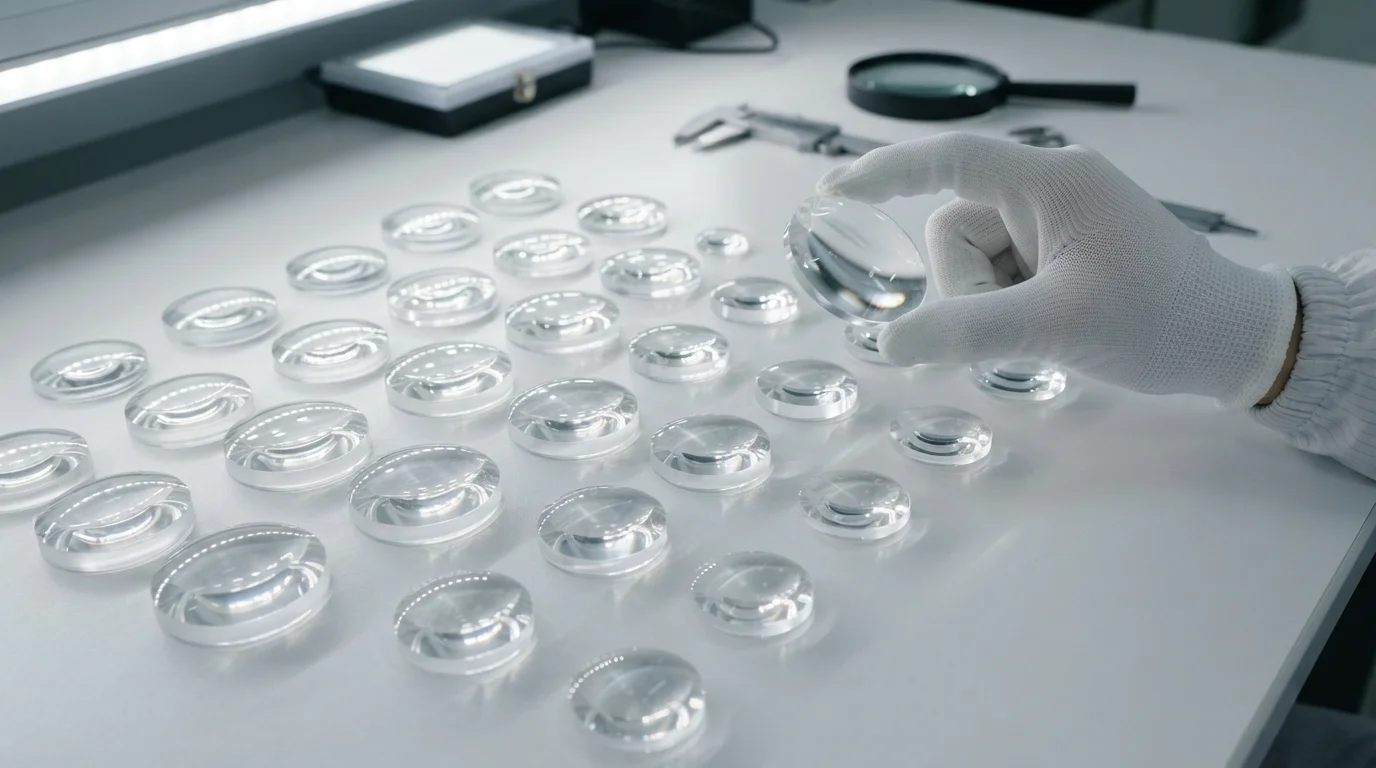 Molded polycarbonate optical lenses