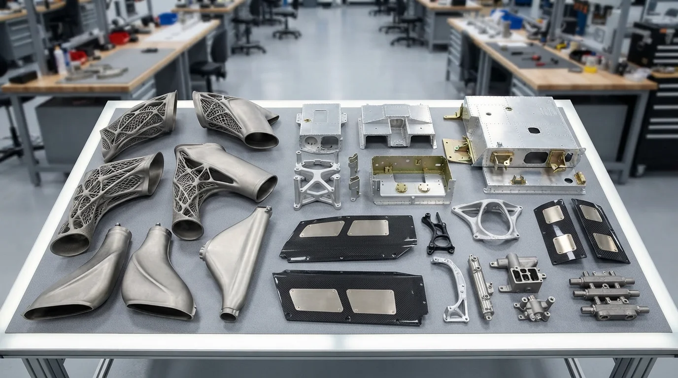 Multi-process flight components array