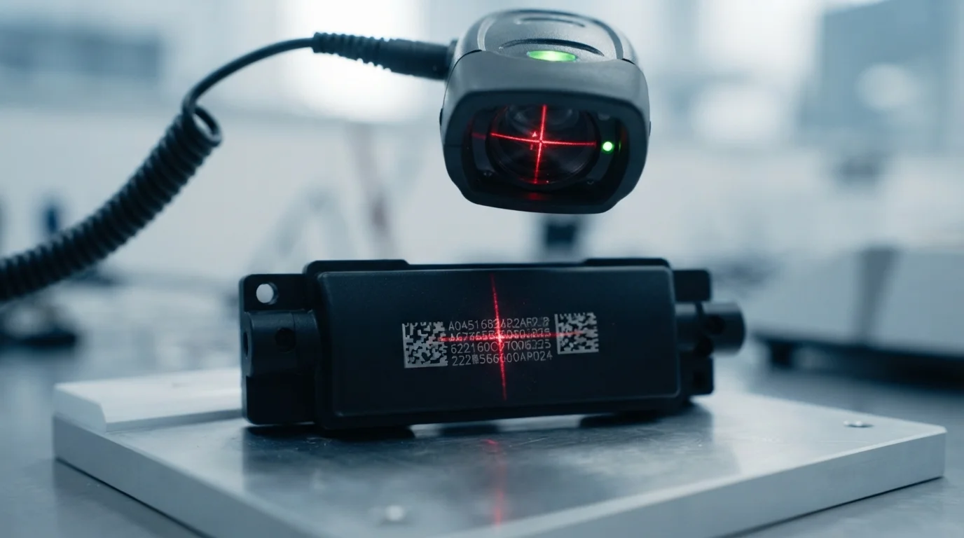 Optical scanner reading matrix code