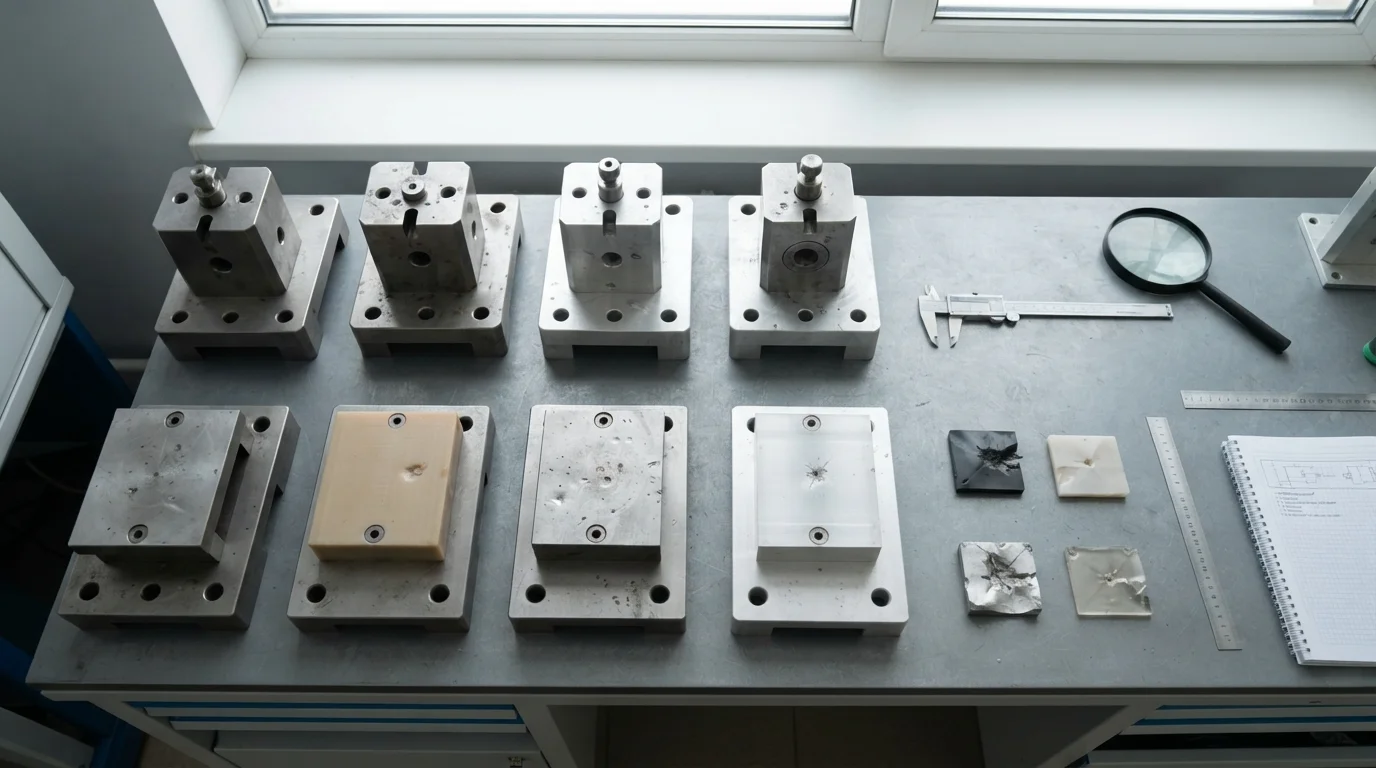 PEEK and polycarbonate impact fixtures
