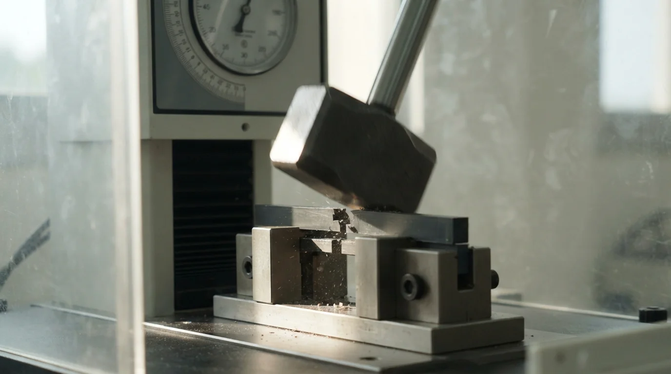 Pendulum impact testing polymer bar