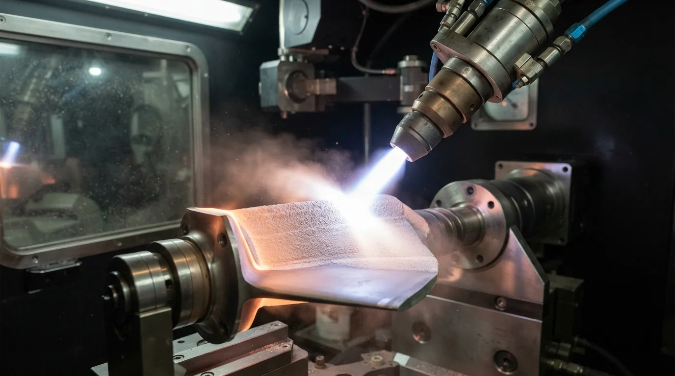 Plasma torch depositing thermal coating