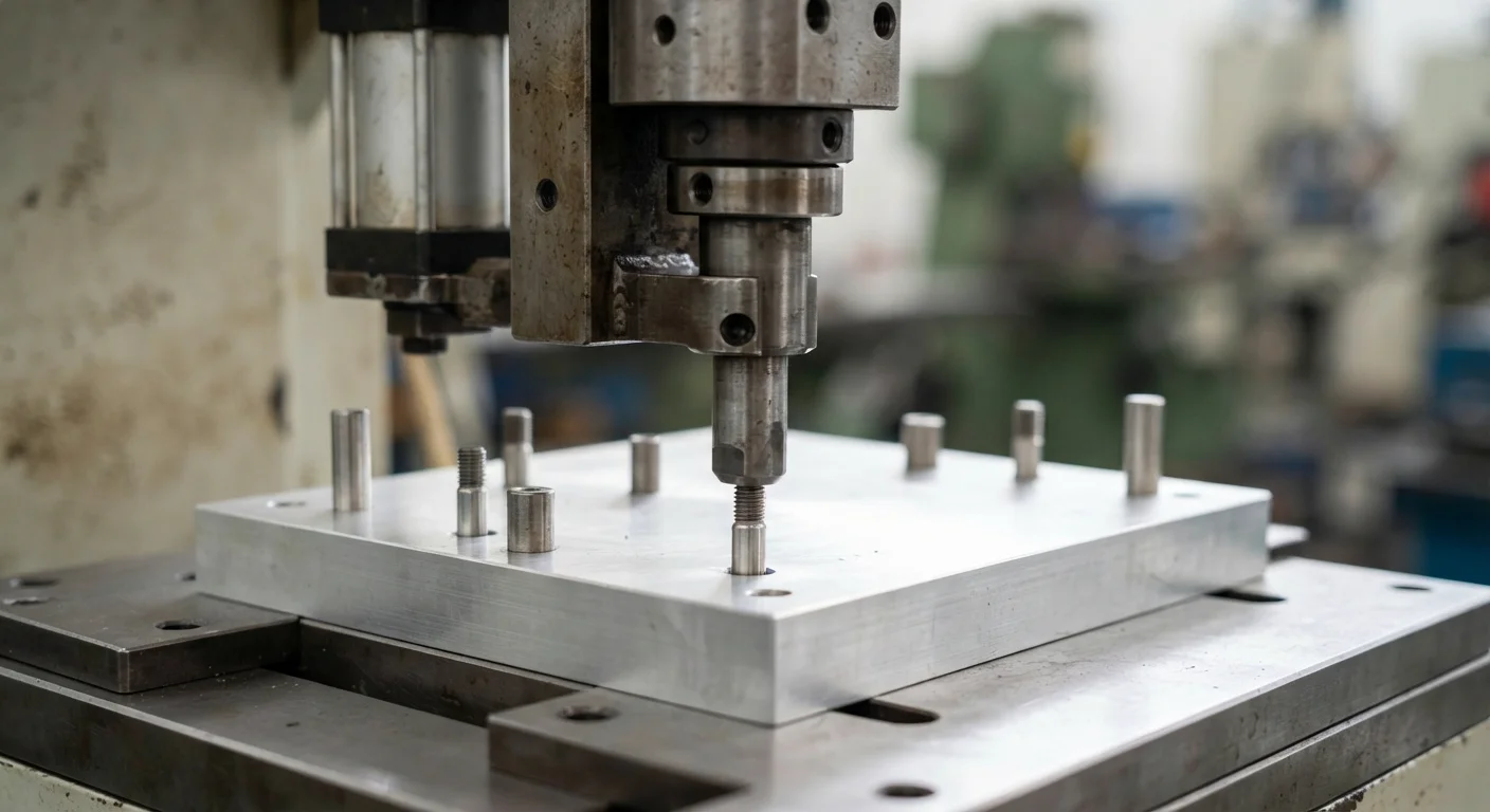 Pneumatic press inserting PEM studs