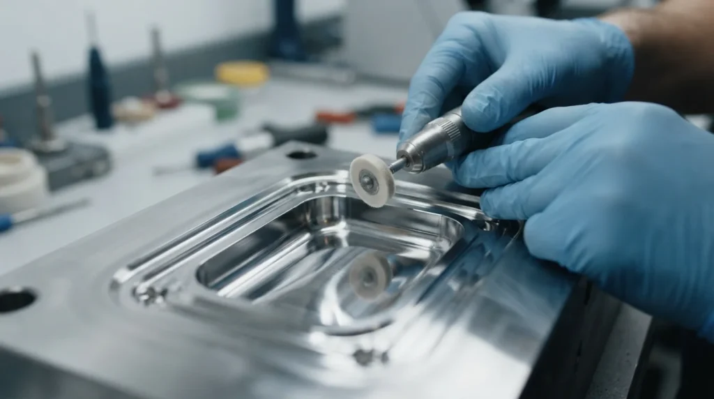 Surface Finishing: Polishing and Texturing P20 Steel vs. Aluminum Molds