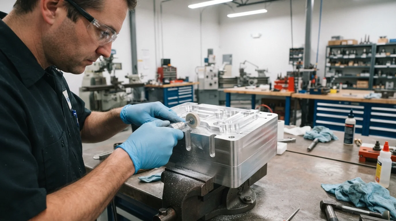 Polishing medical mold insert