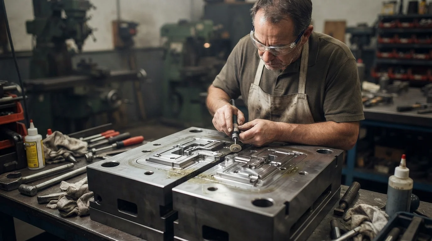 Polishing soft steel core face
