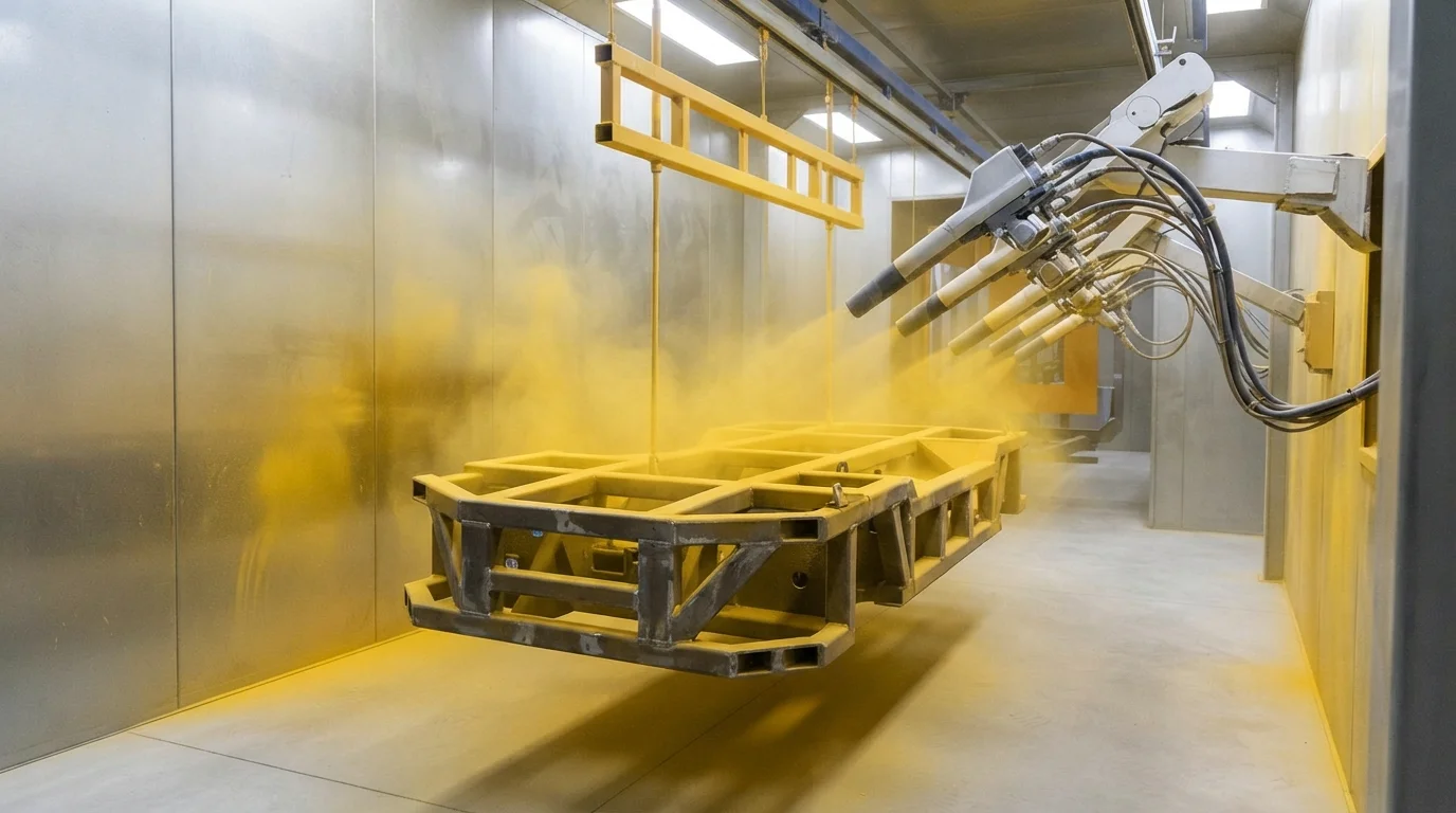 Powder coating AGV mobile base