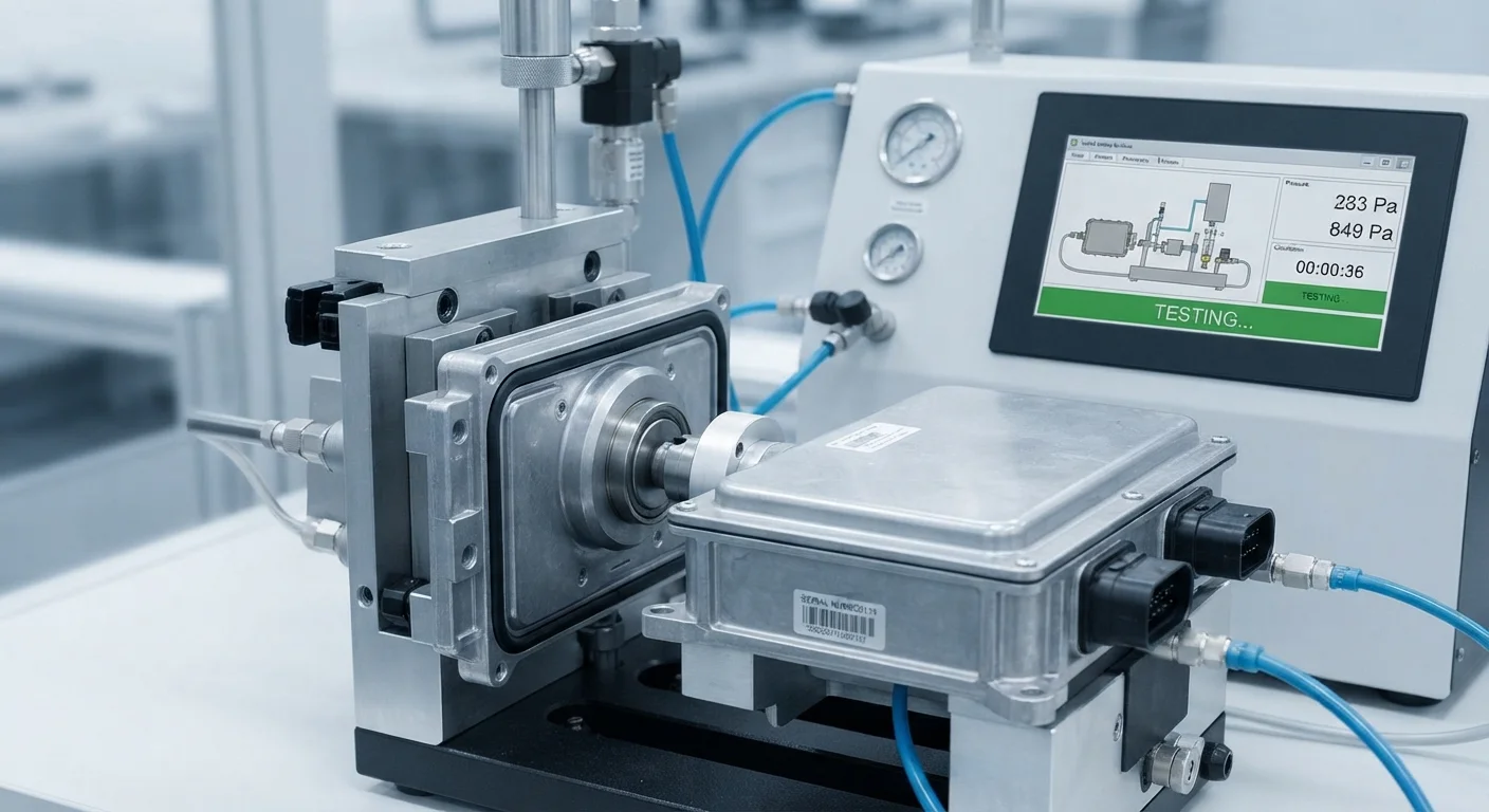 Pressure decay leak detector testing