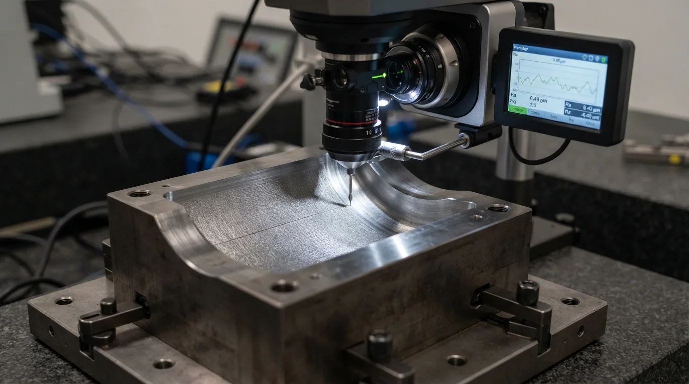 Profilometer measuring Ra micro roughness