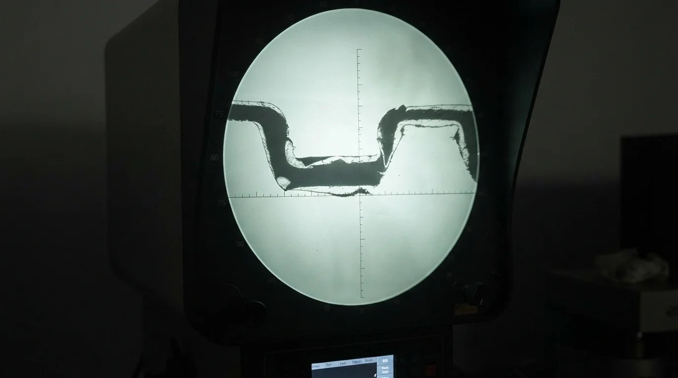 Projector showing sink marks