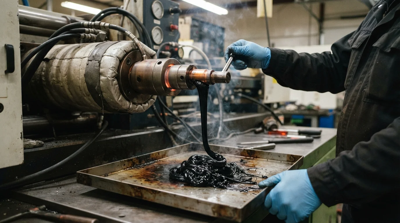 Purging resin from press barrel