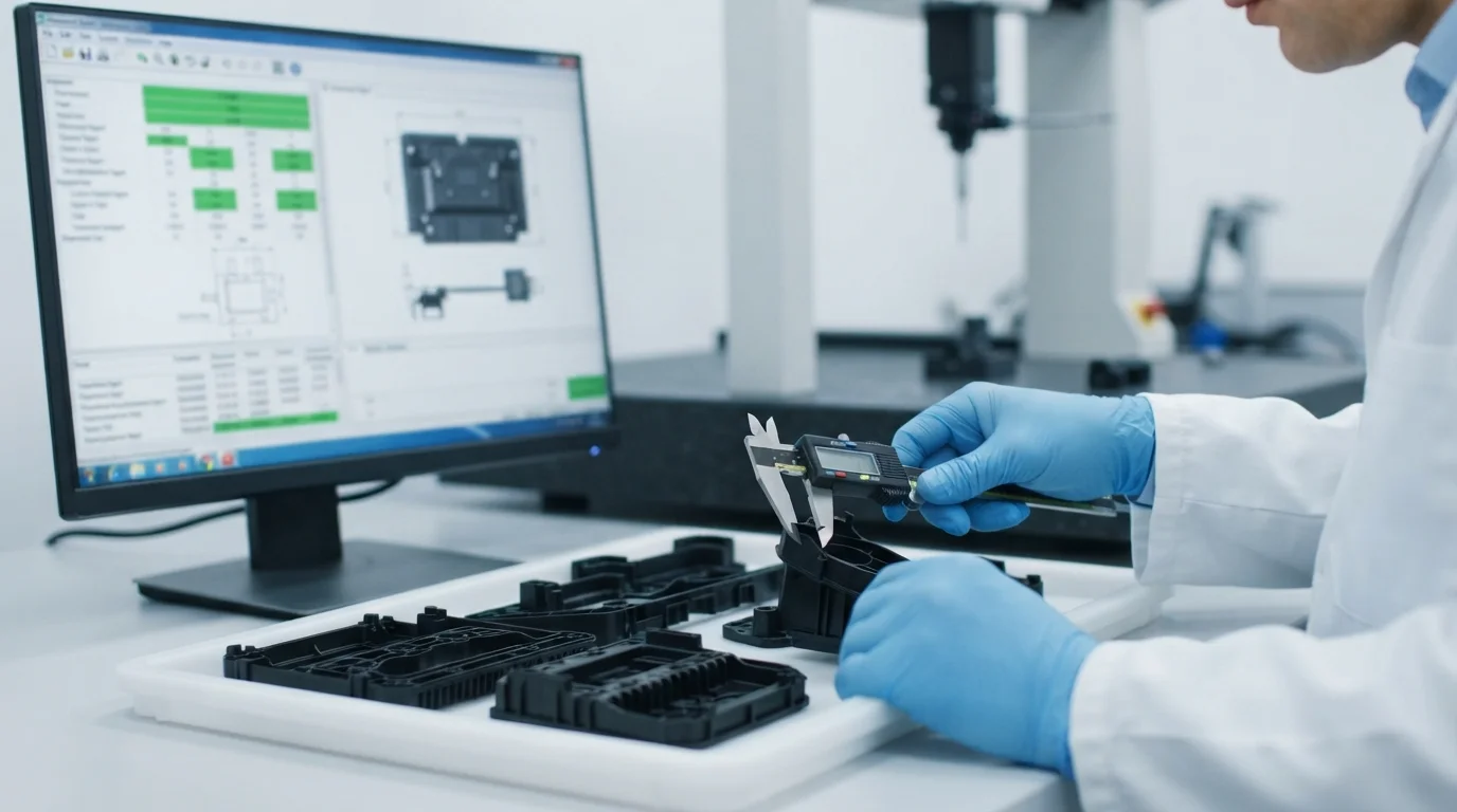 Quality assurance inspector reviewing batch reports