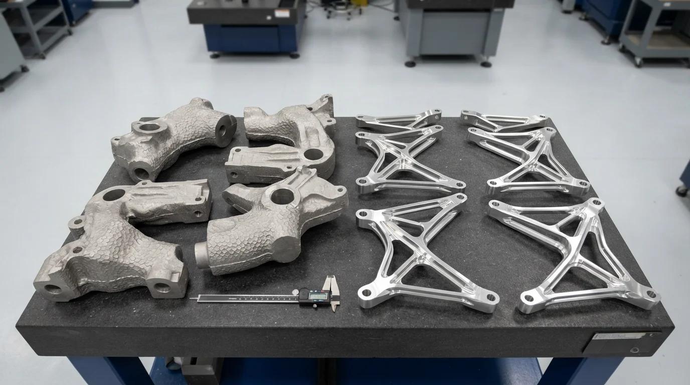 Raw forgings and finished brackets