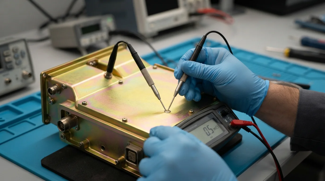 Resistance meter measuring surface conductivity