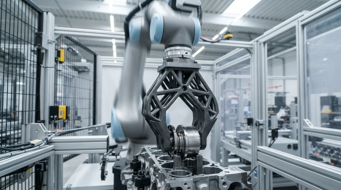 Robotic cell using printed grippers