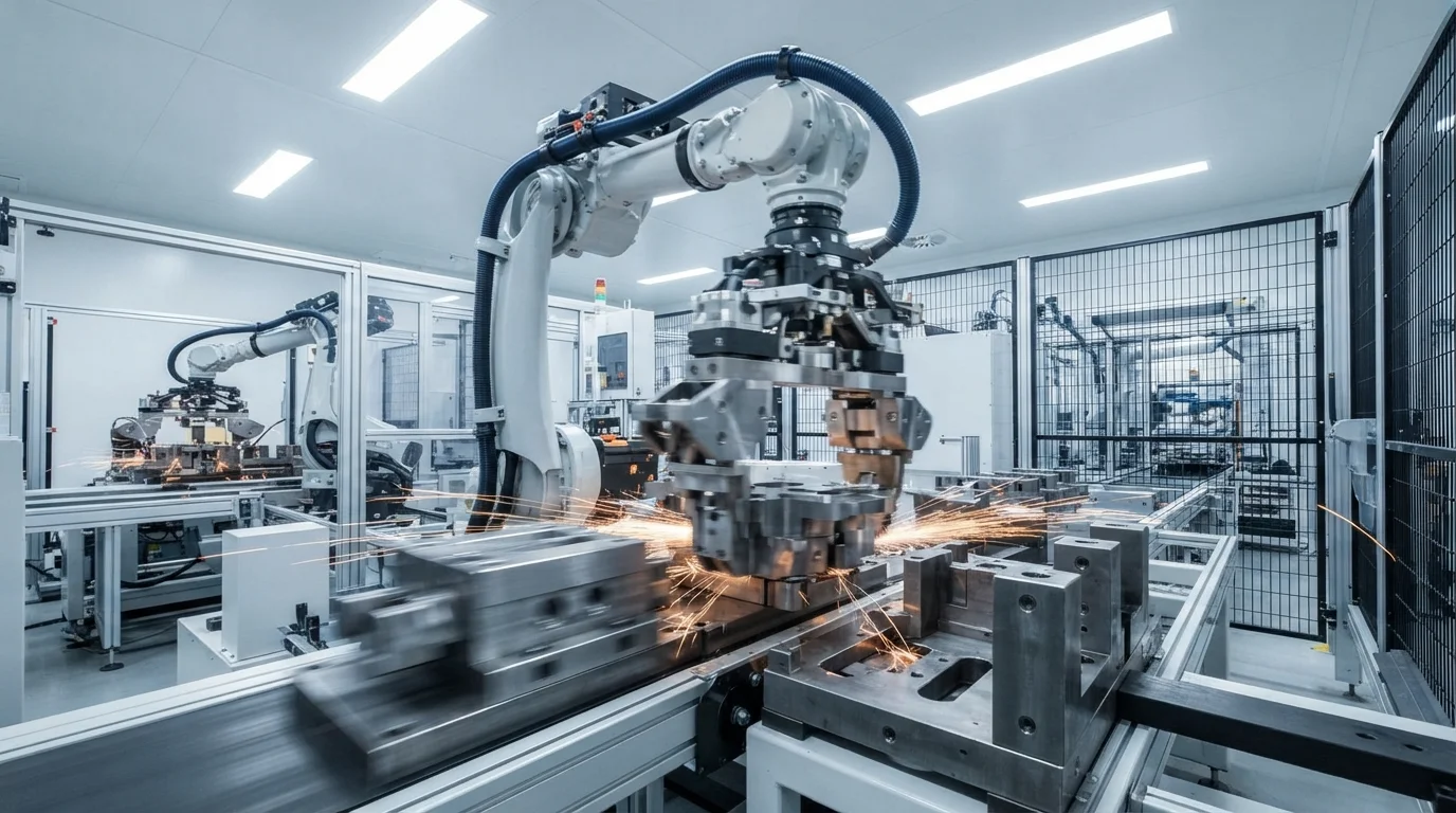 Robotic gripper handling heavy components