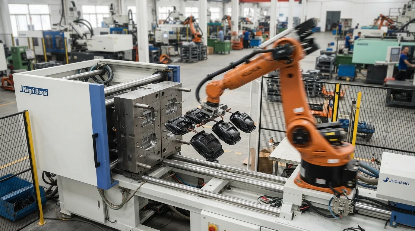 Robotic part extraction in molding