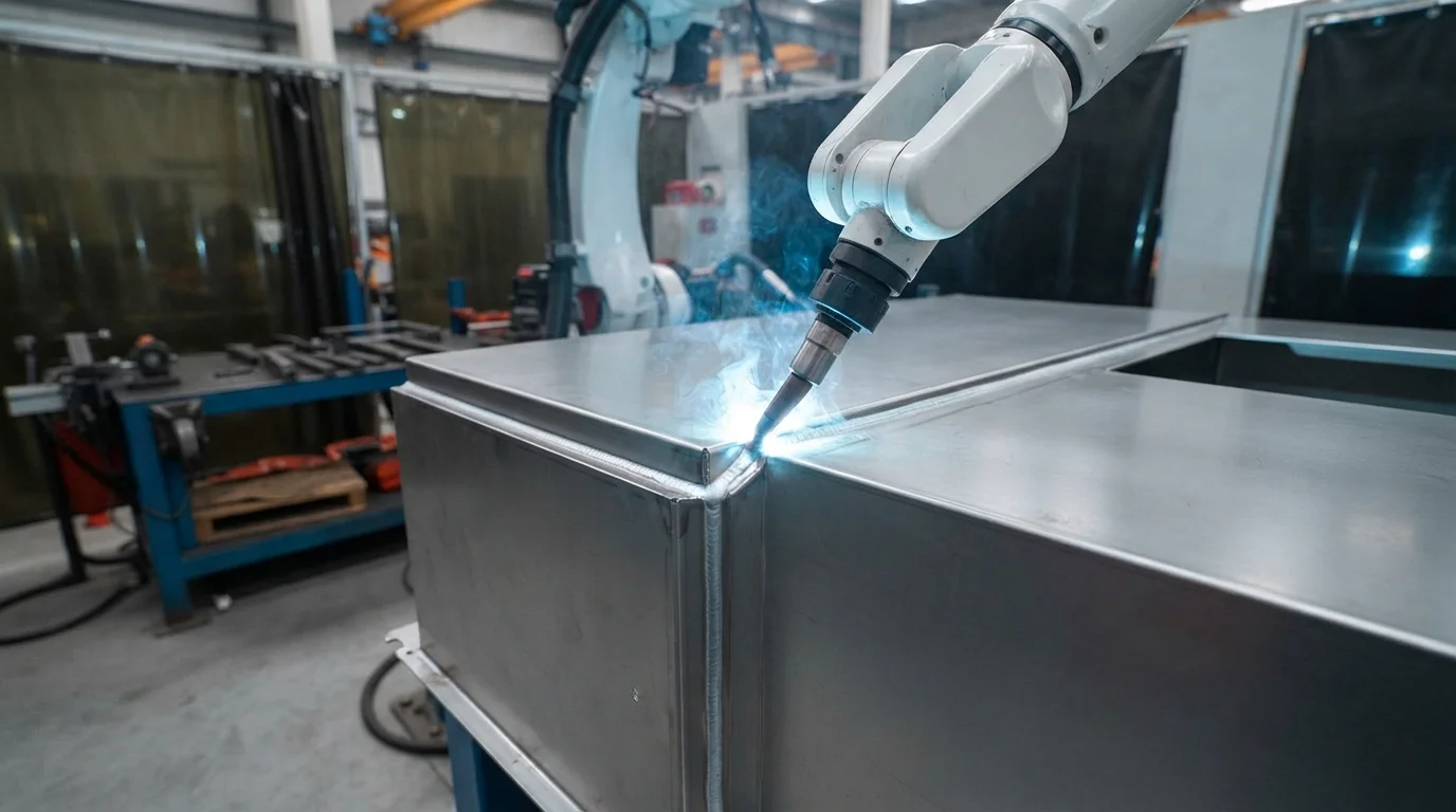 Robotic welding a seam