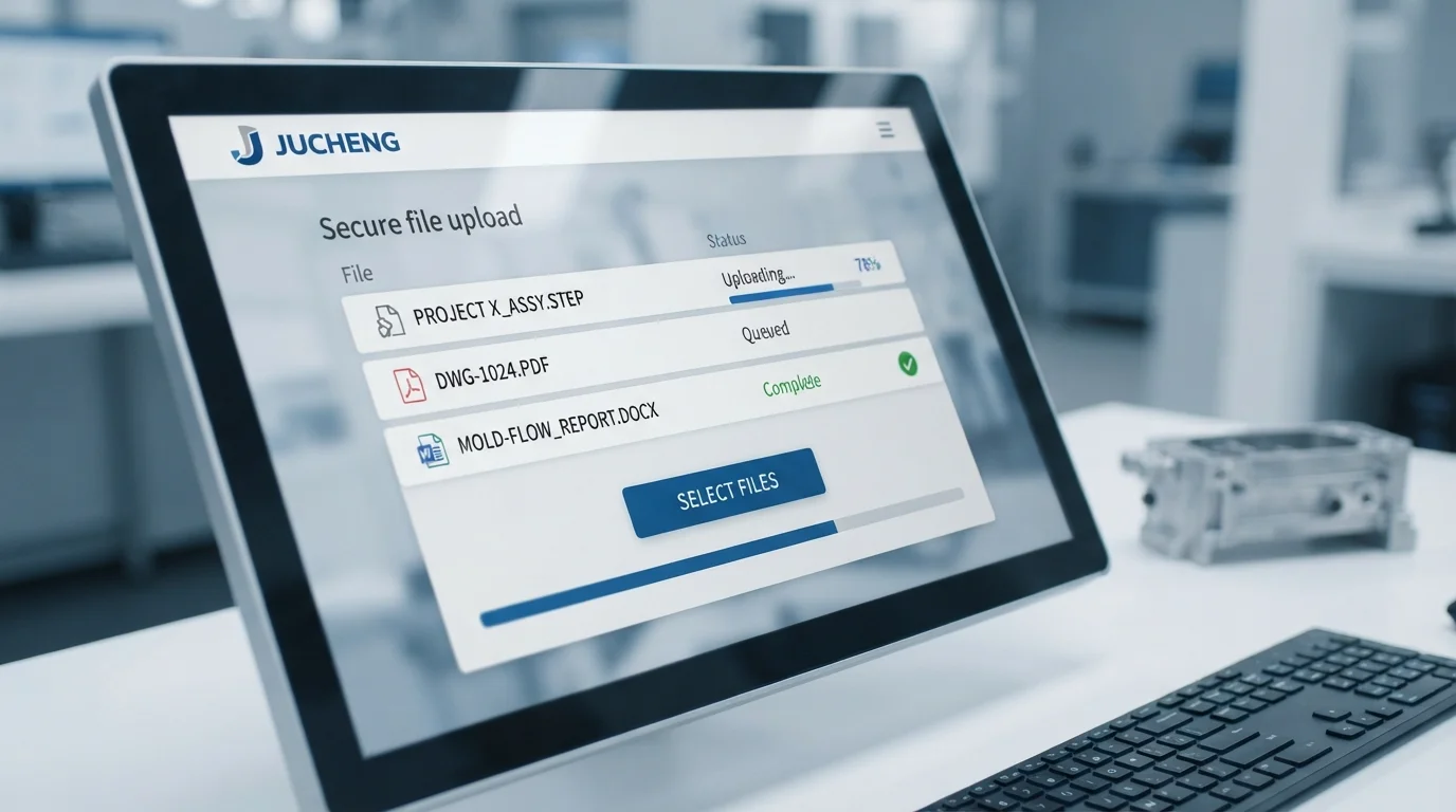 Secure CAD file upload screen
