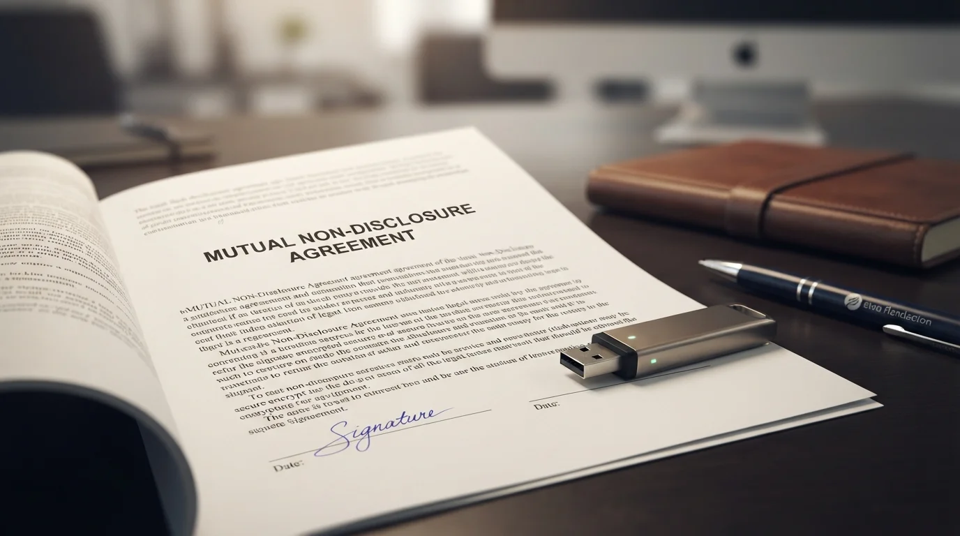 Signed non-disclosure agreement document