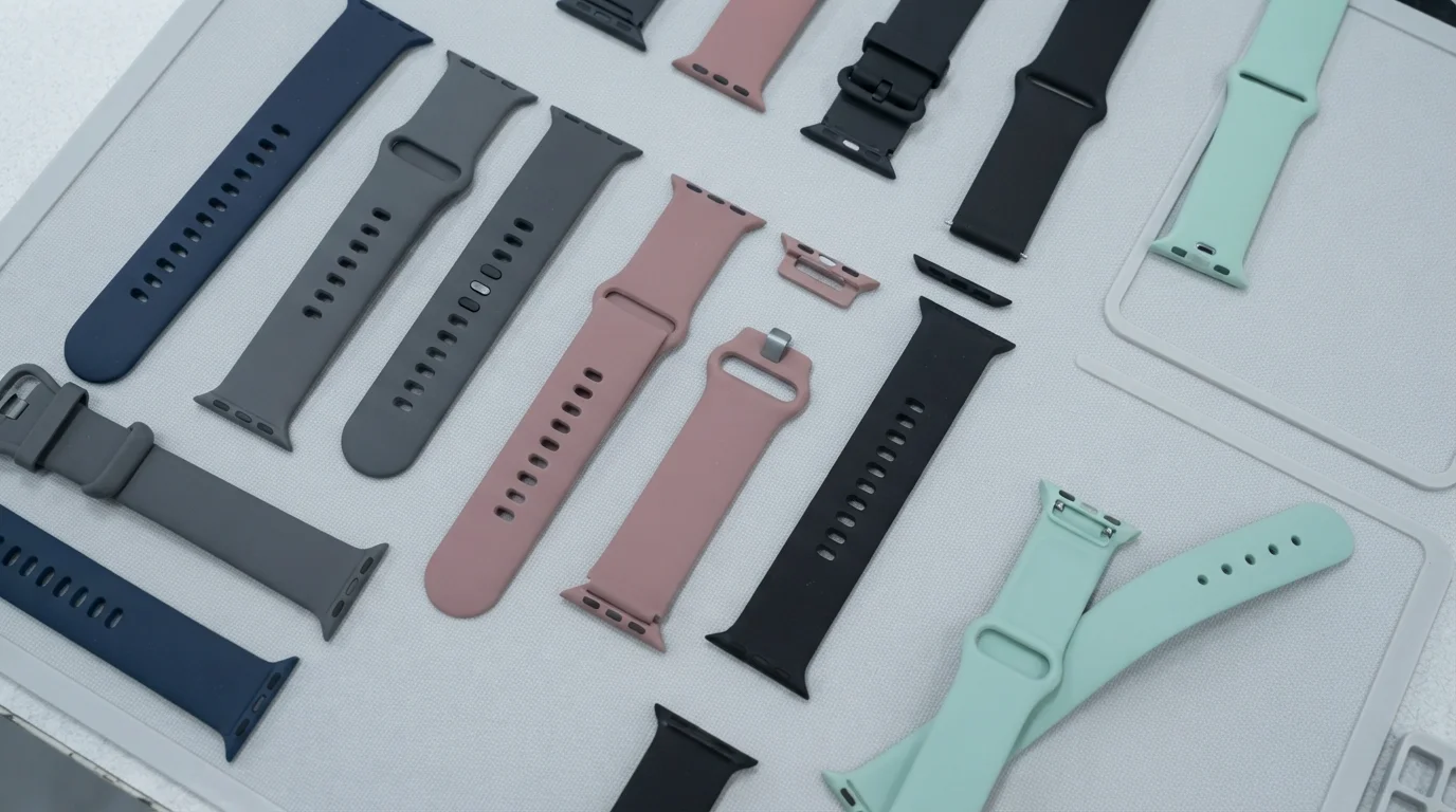 Skin-safe polymer wearable accessory straps