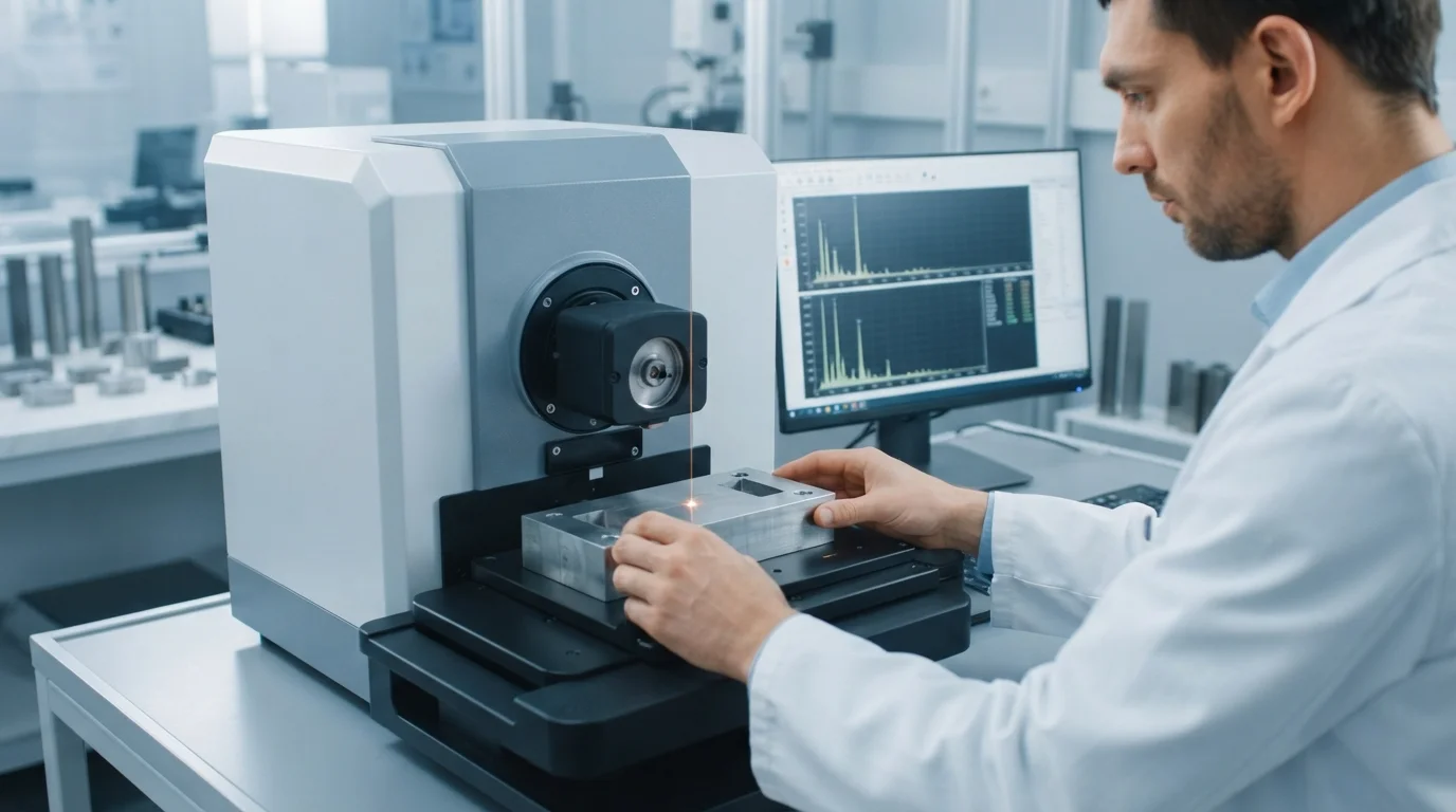 Spectrometer analyzing mold billet