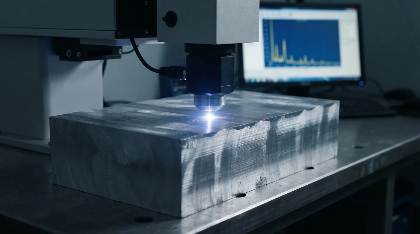Spectrometer scanning metal block
