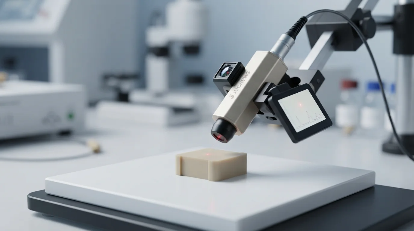 Spectrometer testing aerospace polymer