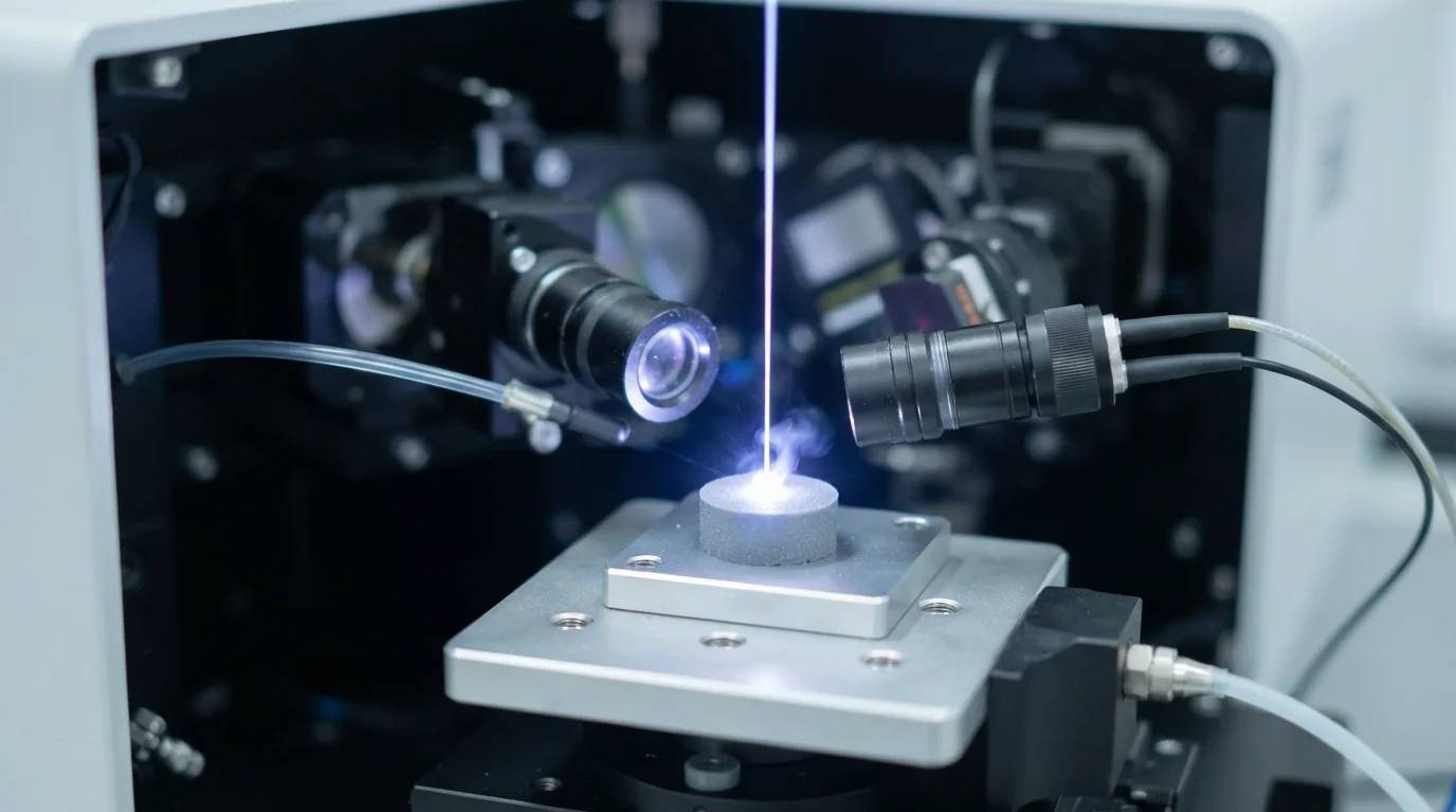 Spectrometer testing thermoplastic purity