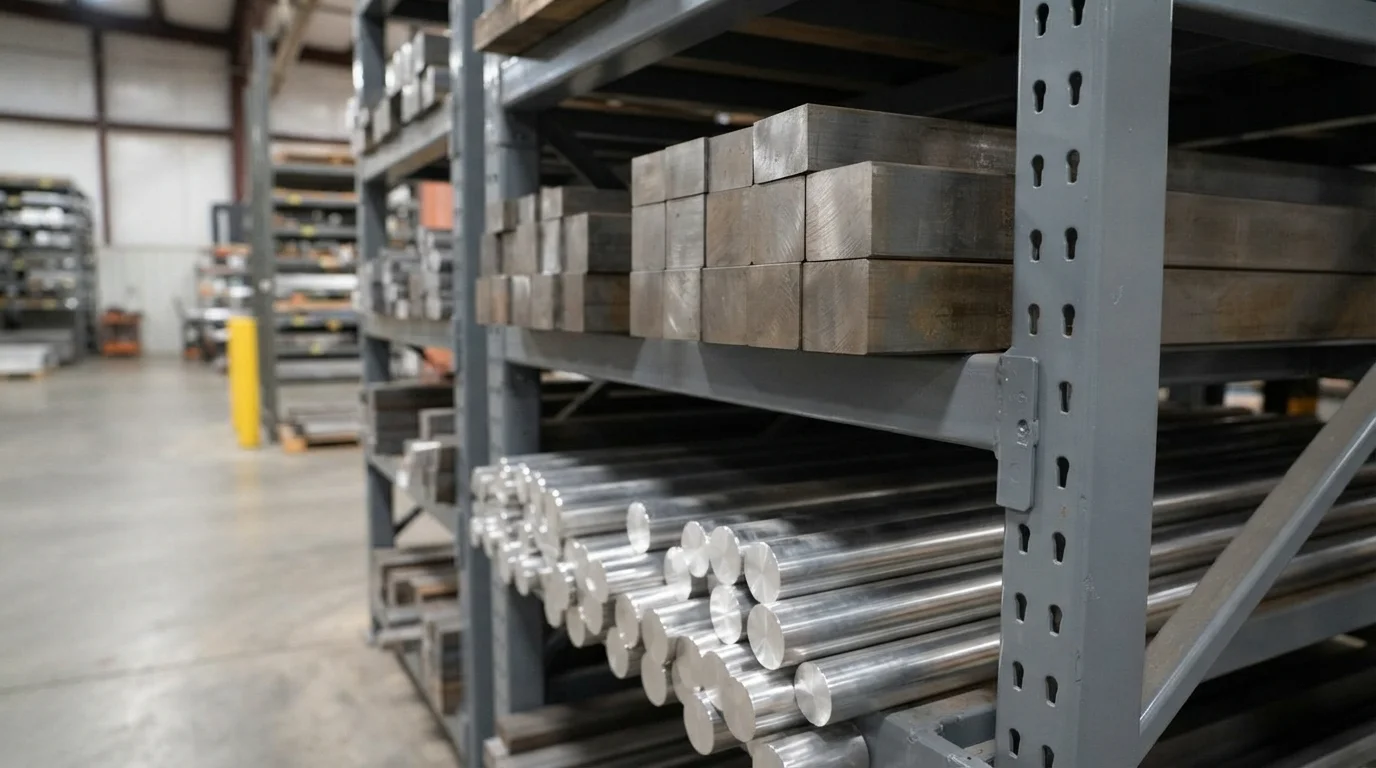 Stacked raw P20 steel billets
