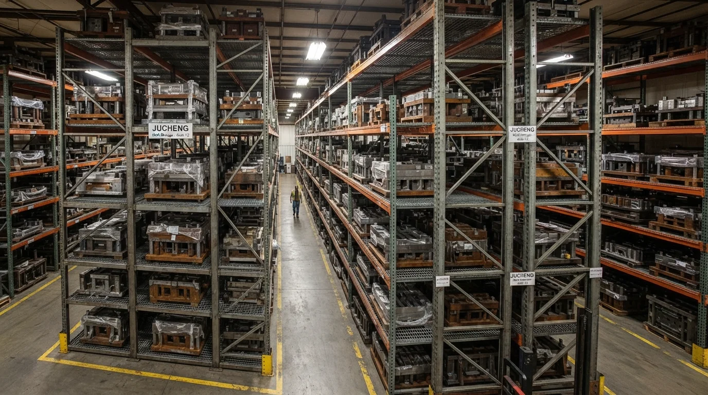 Steel mold storage racks ready