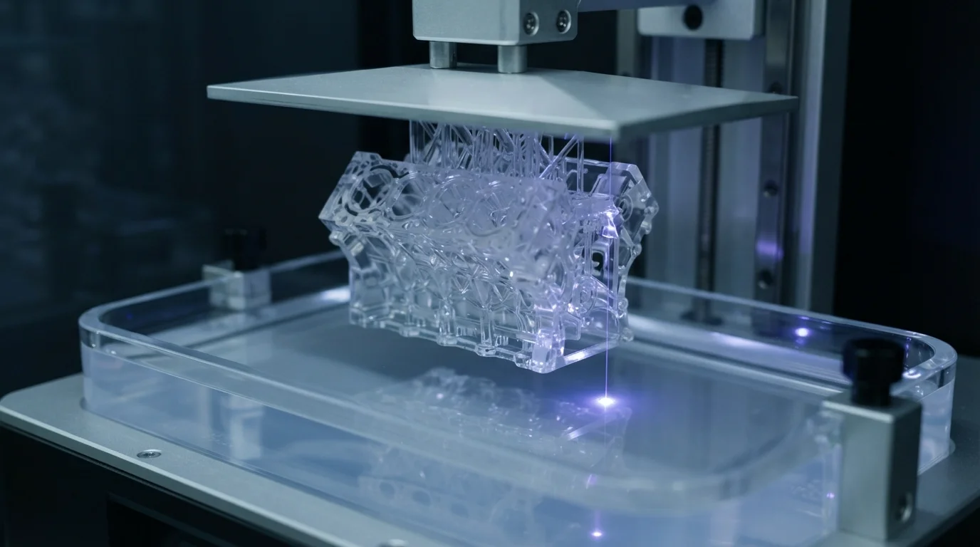 Stereolithography 3D printer clear resin