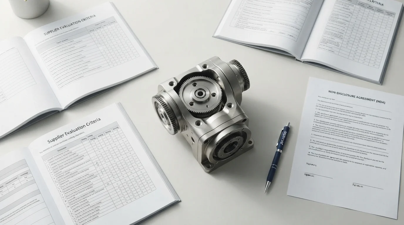 Supplier evaluation sheets beside joint