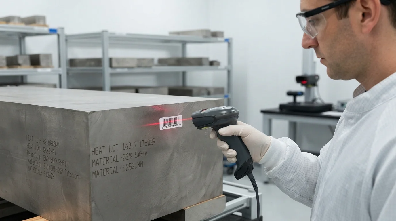Technician scanning heat barcodes