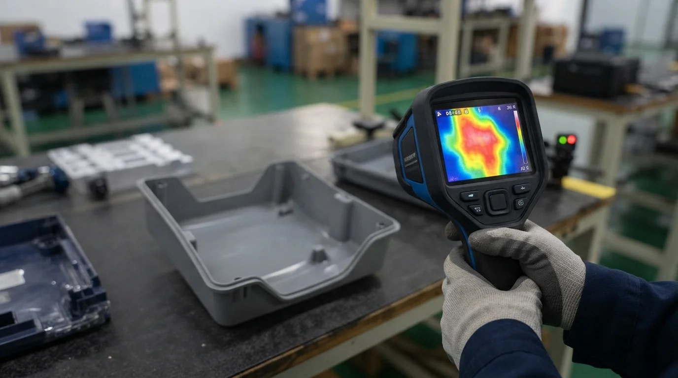 Thermal camera inspecting warpage