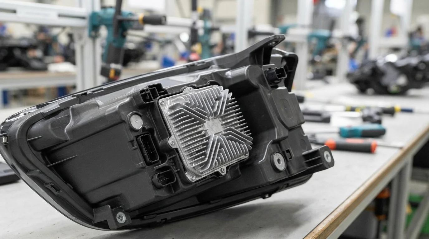 Thermal management headlamp housing