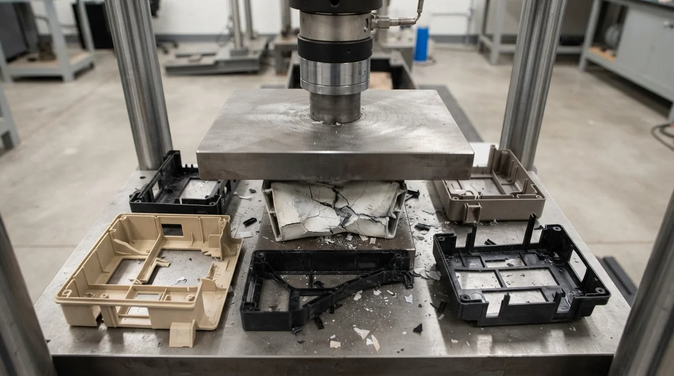 Thin-walled plastic crush testing