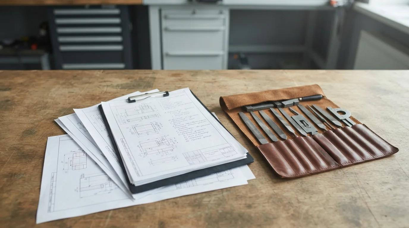 Toolroom modification records desk