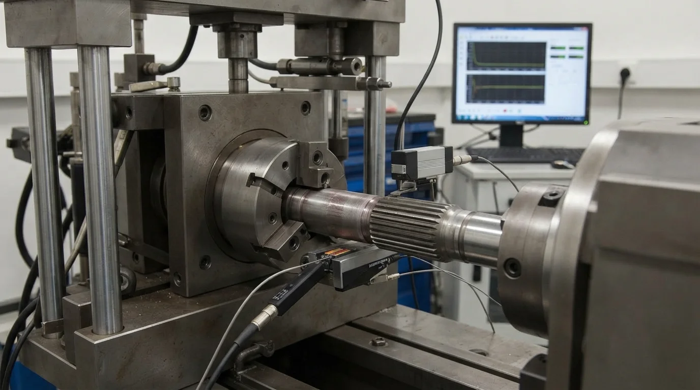 Torsional fatigue test on shaft