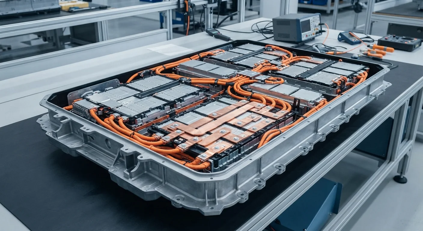 Wired EV battery box assembly