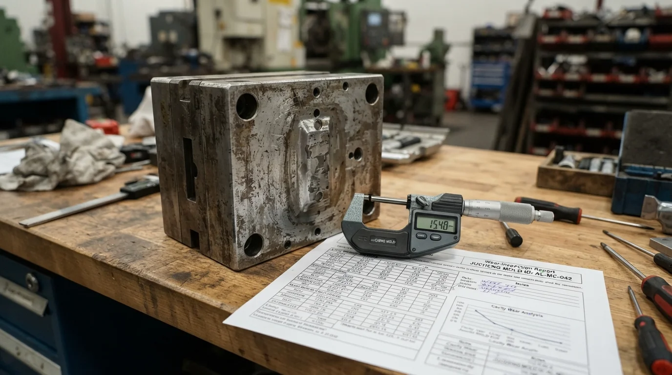 Worn aluminum mold core report