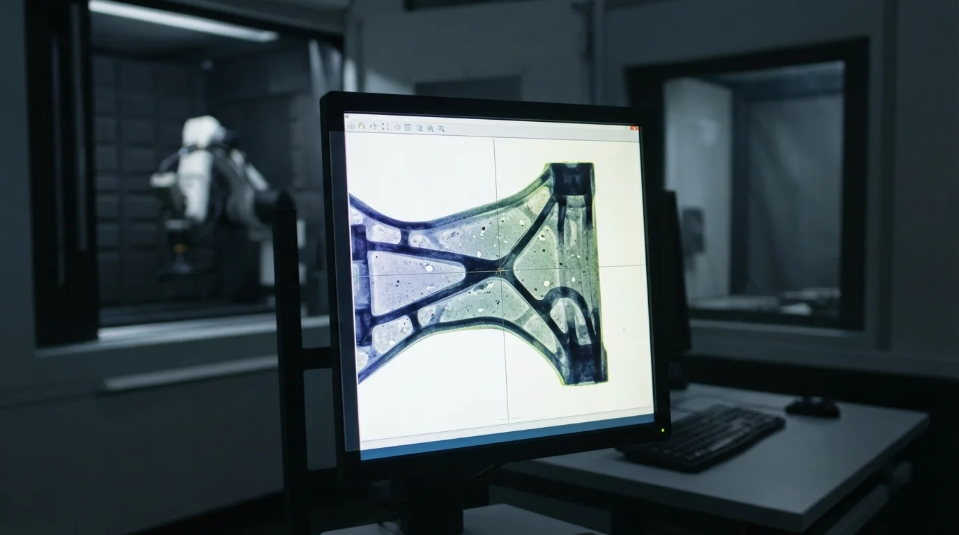 X-ray inspection of aluminum bracket