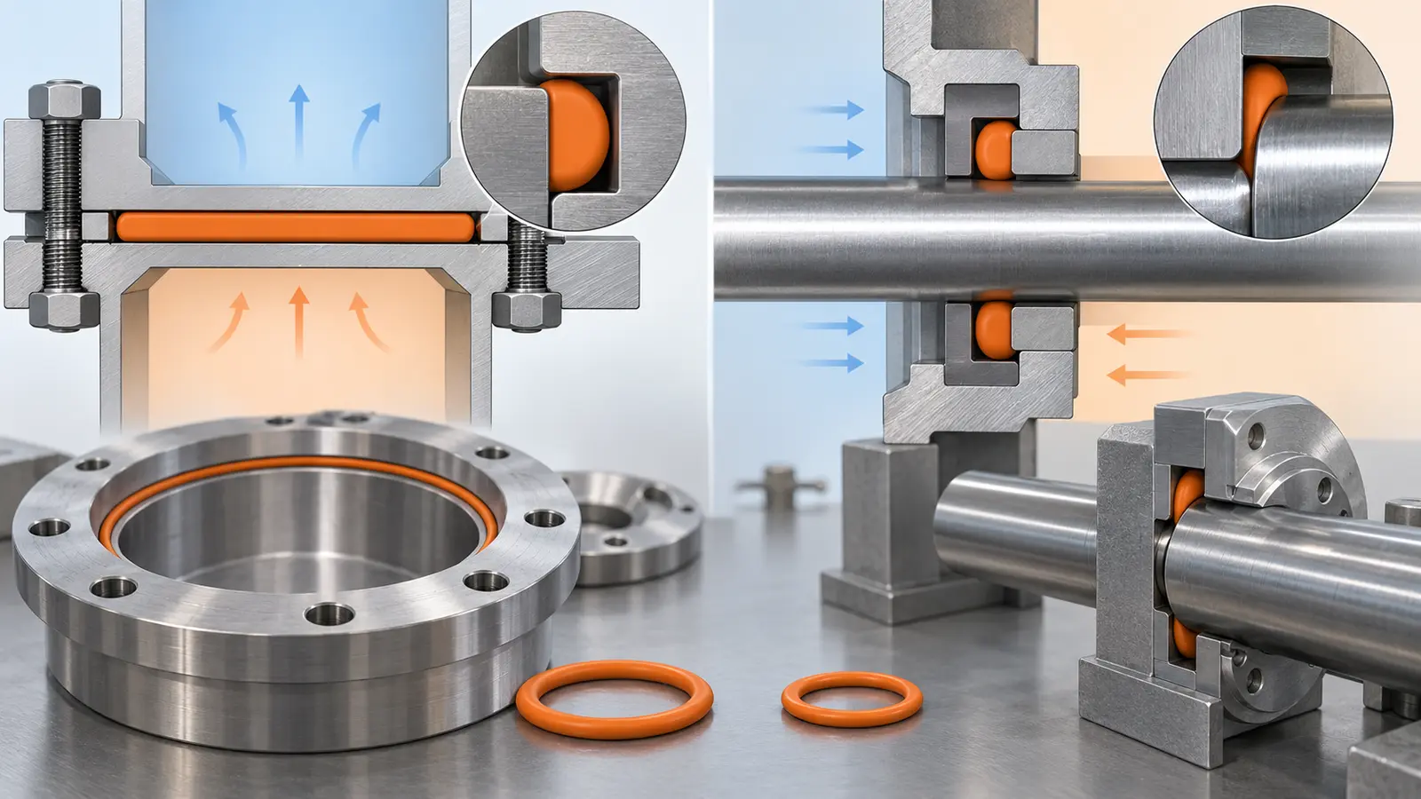face-and-radial-seal-sections