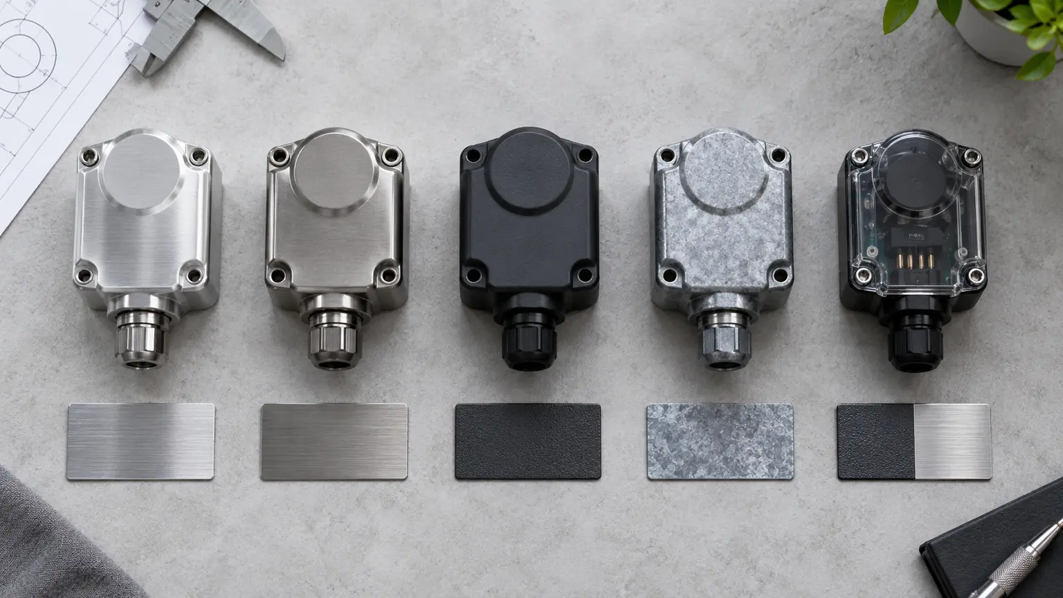 Sensor housing material matrix