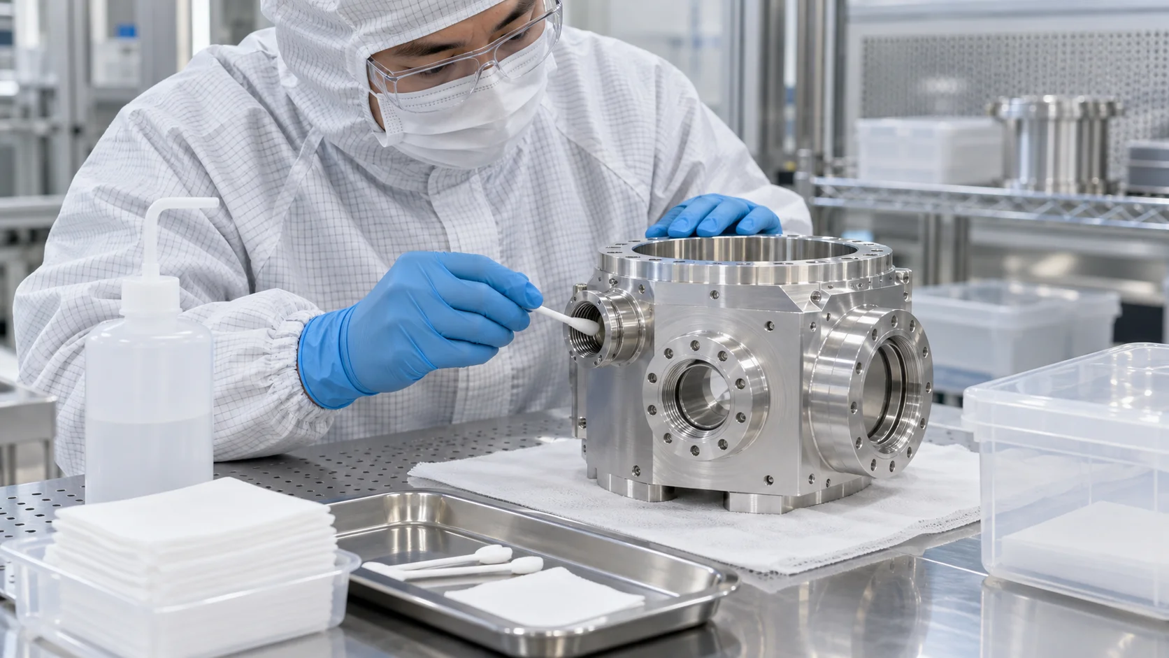Controlled component cleaning