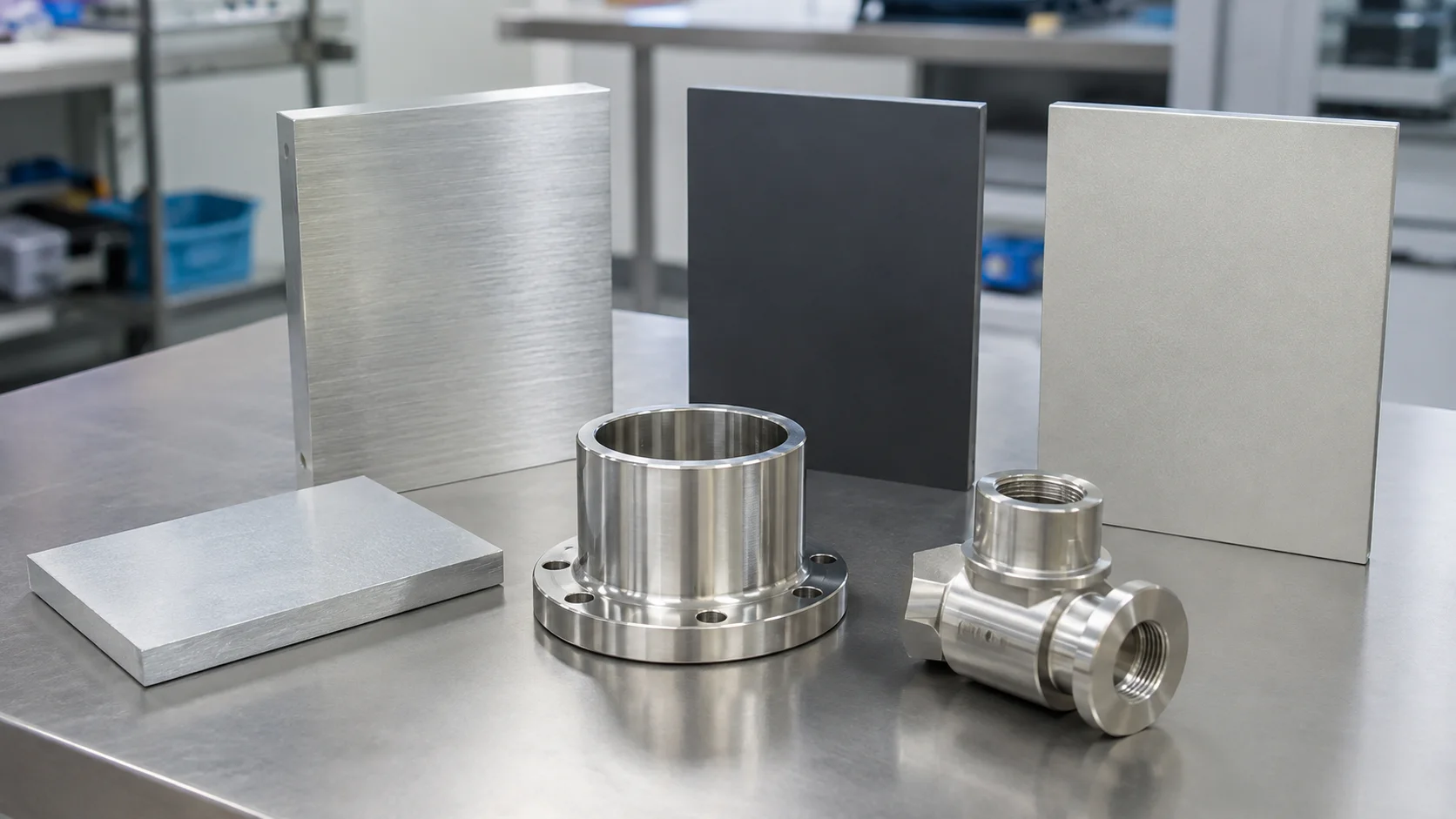 Medical metal finish samples