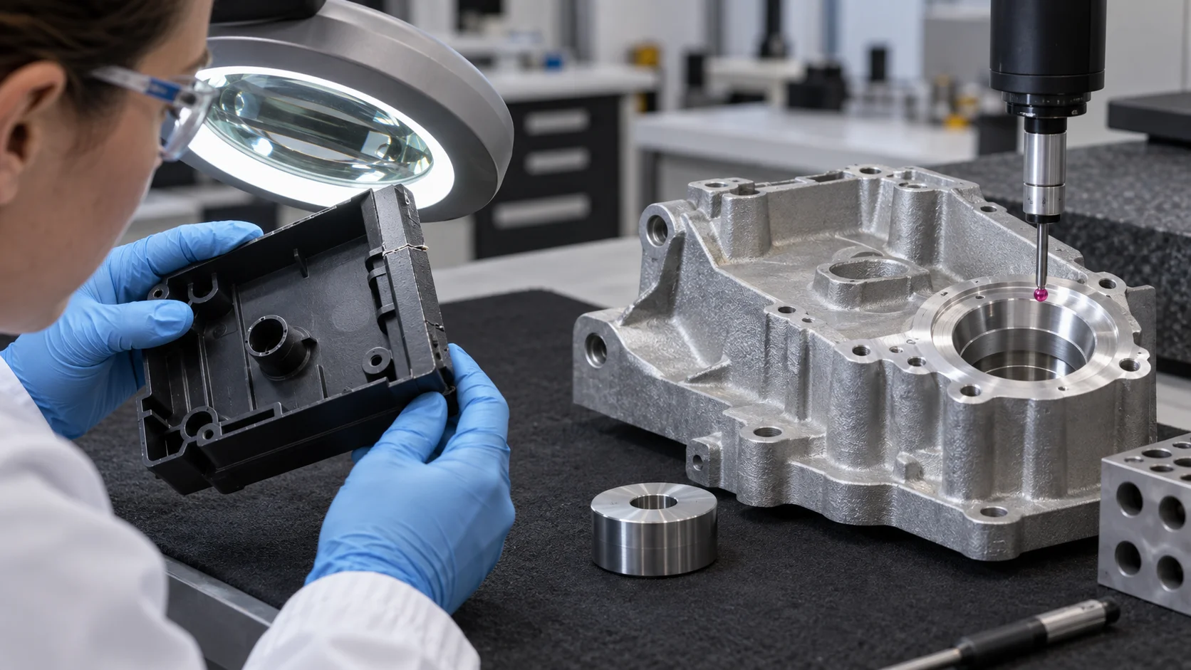 Molded cast part inspection